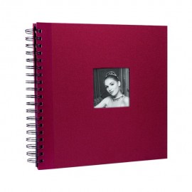 ALBUM SPIRALE BORDEAUX 25X25 SP252520R