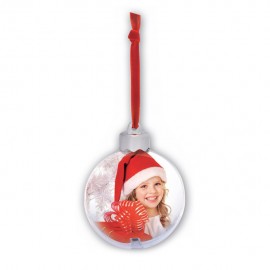 PLS205 - BOULE DE NOEL TRANSPARENTE 10 CM (New)