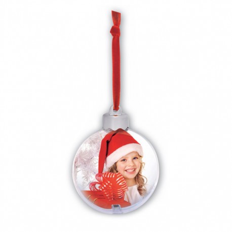 PLS205 - BOULE DE NOEL TRANSPARENTE 10 CM (New)