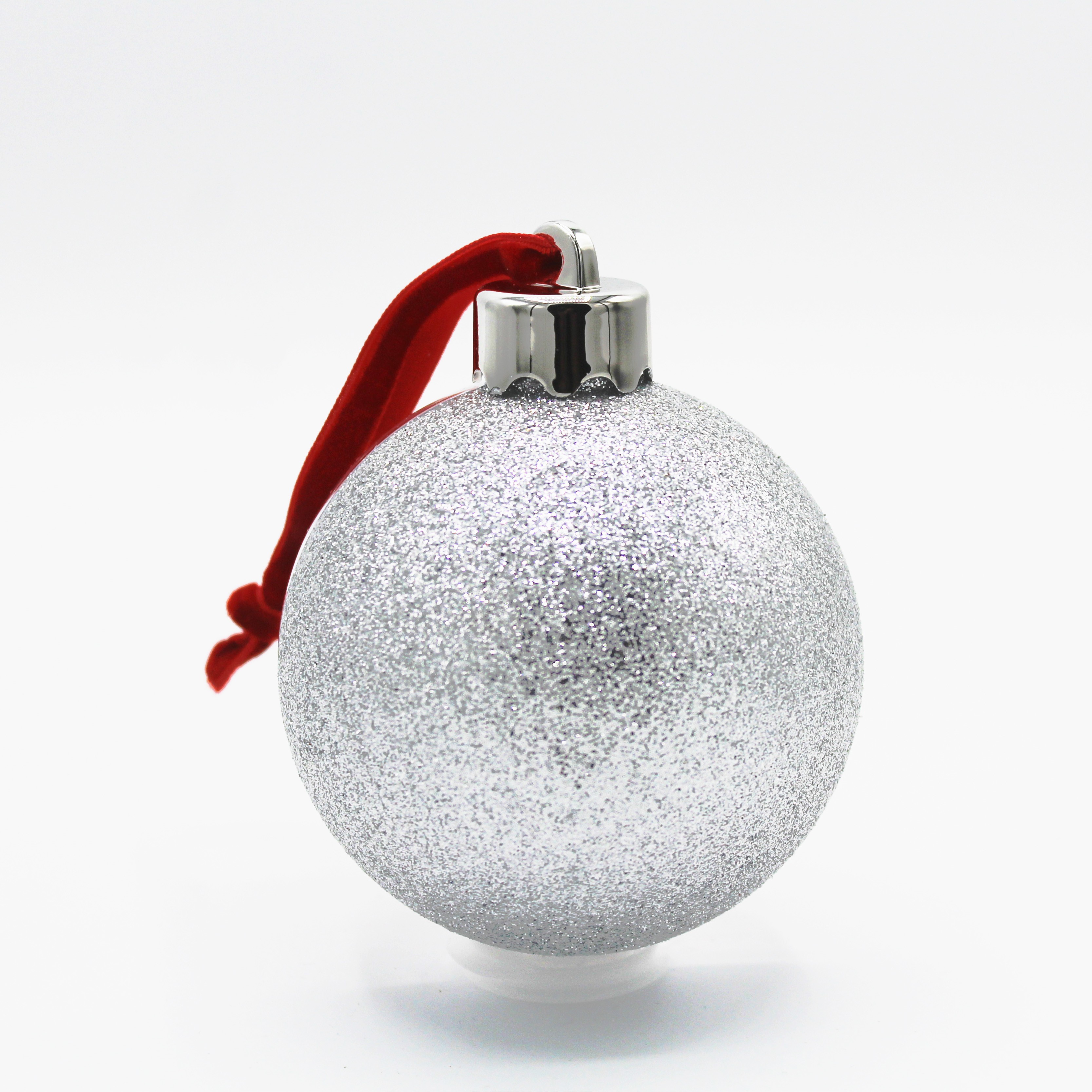 BNPA75 - BOULE DE NOEL ARGENTEE PERSONNALISABLE