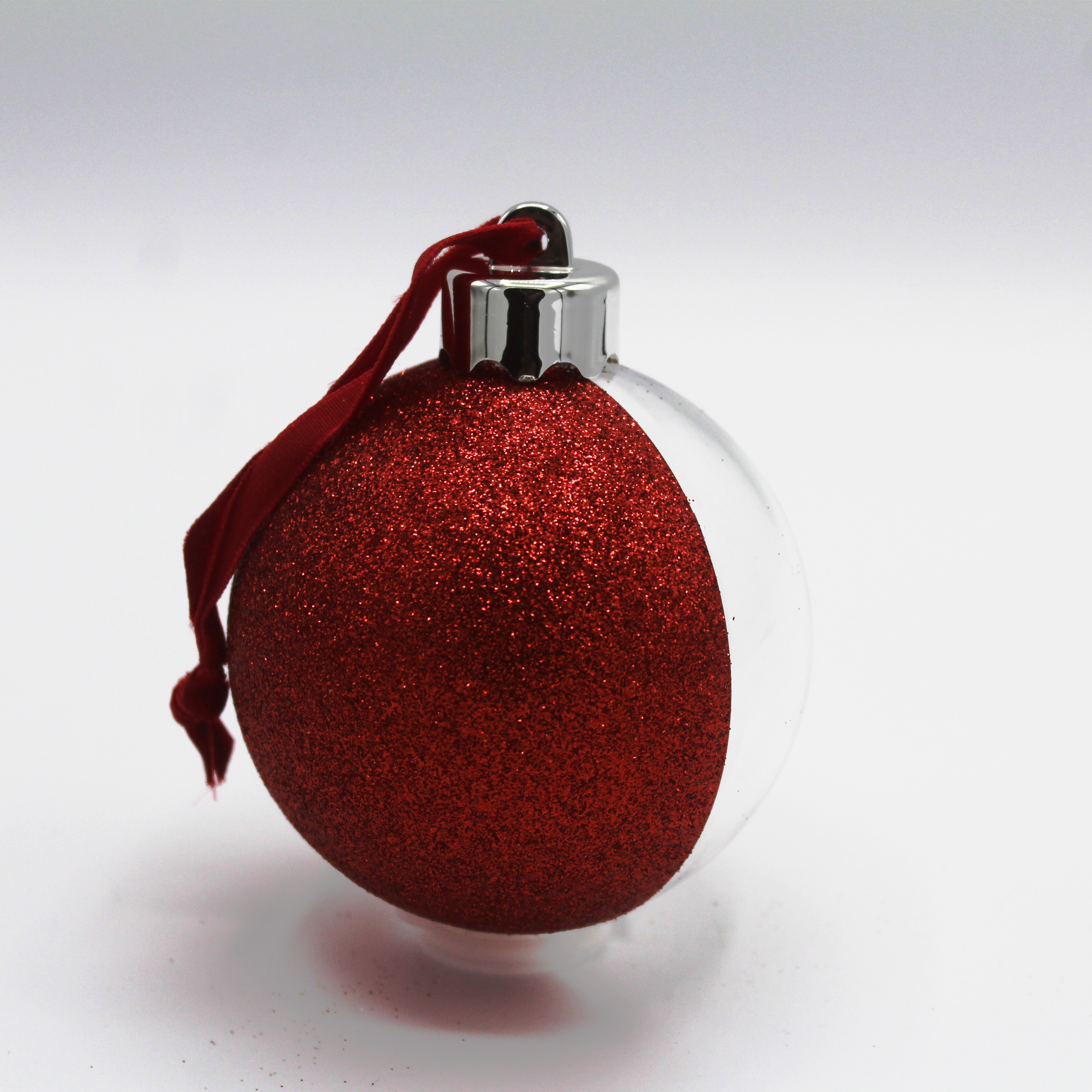 BNPR100 - BOULE DE NOEL ROUGE PERSONNALISABLE