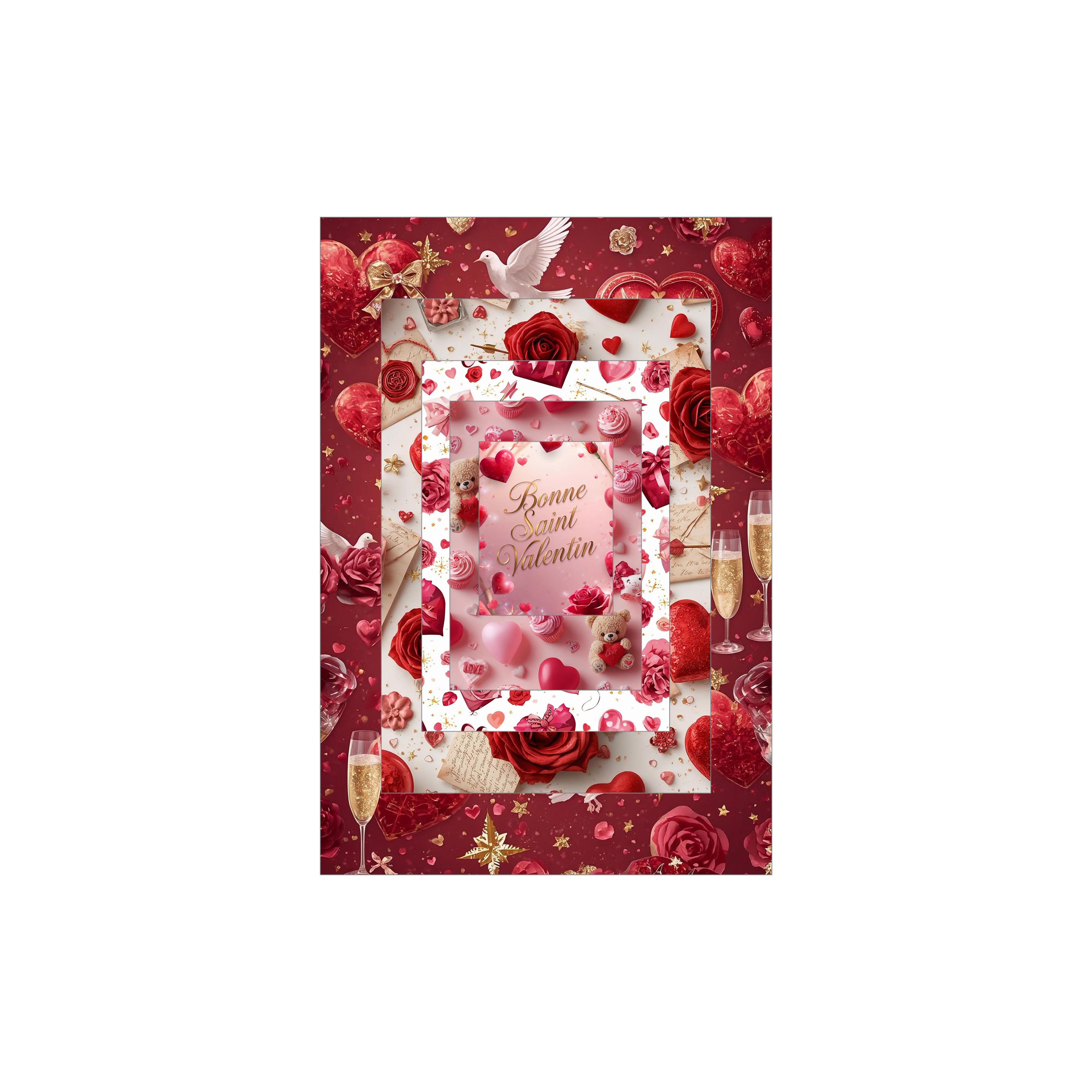 PMAD5FC - PLAQUE MAGNET COEUR